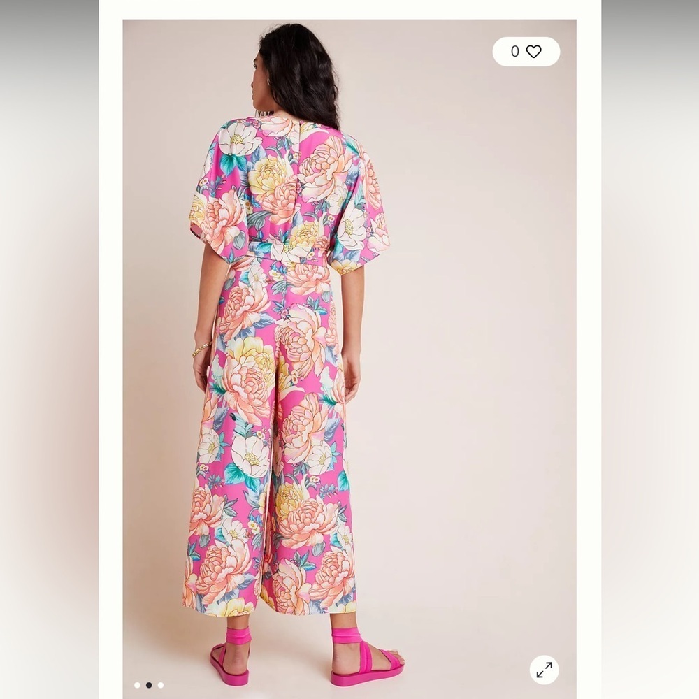 Farm Rio Eulalie Wide-Leg Jumpsuit Floral - Picture 2 of 8